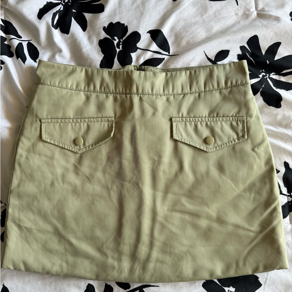 Forever 21 Olive Quilted Mini Skirt